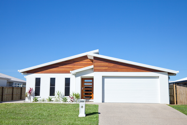 House built on concrete slab